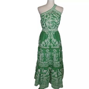 Farm Rio Sweet Garden Green Maxi Dress